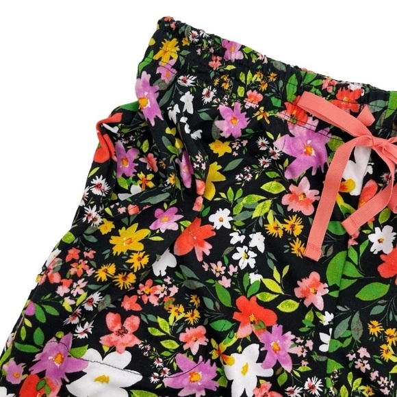 CUDDL DUDS Women’s Size XS Black Floral Pajamas cropped pant pajama set NWT - Picture 6 of 11